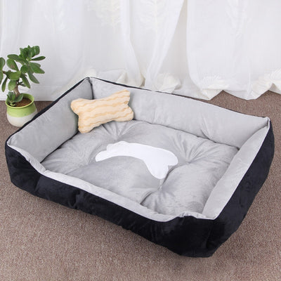 Dog Bone Pattern Big Soft Warm Kennel Pet Dog Cat Mat Blanket, Size: M, 70×50×15cm, Size: M