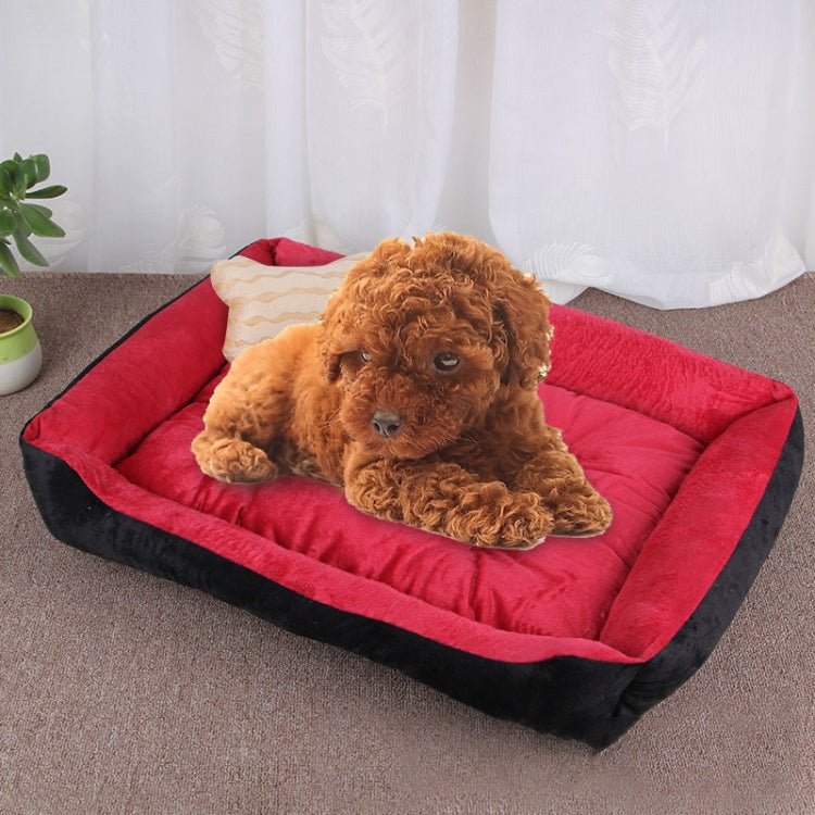 Dog Bone Pattern Big Soft Warm Kennel Pet Dog Cat Mat Blanket, Size: M, 70×50×15cm, Size: M