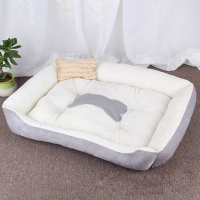 Dog Bone Pattern Big Soft Warm Kennel Pet Dog Cat Mat Blanket, Size: M, 70×50×15cm, Size: M