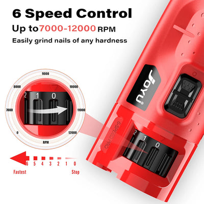 🐶 Dog Nail Grinder – 6-Speed Dustproof Nail Trimmer with 2 LED Lights