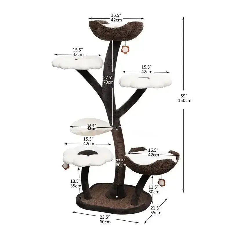 Luxury 5-Layer Cat Tree Tower - Pet Exercise Paradise£391.9