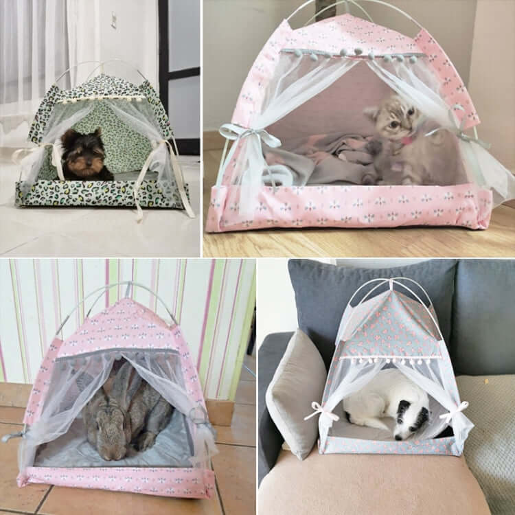 Type:CatsMaterial:TulleFeature:Breathable1.Item name:Pet Nest2.Material:Twill fabrics3.Washing: by hand 4.Color:Leopard grain pink/Broken beautiful pink/Broken beautiful orange/Broken beautiful dark grey/Leopard grain green5.Package:single box6. Size:(M)
