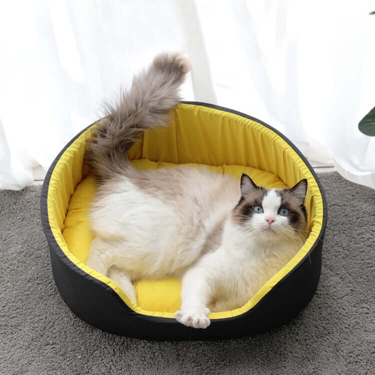 Two-Color Washable Comfortable Pet Nest with Cushion, M 57x40x20cm