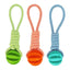 Dog Toys Balls Interactive Treat Rope RubberDurable Dog Toys Balls for chewing & play. Enhance pet tooth cleaning with our Rubber Leaking Balls. Ideal for small to medium dogs.£6.90#DogAccessories,Chew toys,dog,Dog toy,Dog toy balls on a rope Interactive