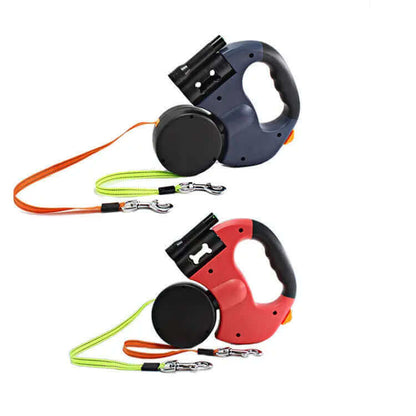 Dual-Headed Pet Leash with Flashlight & RetractableEnhance outdoor adventures with our retractable pet leash. Safety, convenience & style for you and your furry friend. Perfect for night walks.£22.9