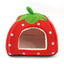 Strawberry Shaped Foldable Short Plush Pet House Nest, Size: L, Red, Size L, Pink, Size L, Purple, Size L