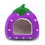 Strawberry Shaped Foldable Short Plush Pet House Nest, Size: L, Purple, Size L, Red, Size L, Pink, Size L