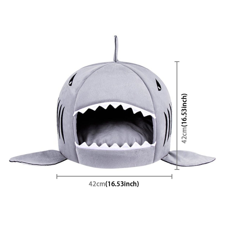 Indoor Pet Dog Puppy Cat Warm House Sharks Pet Sleeping Bed Nest, S Size: 42x42x42cm