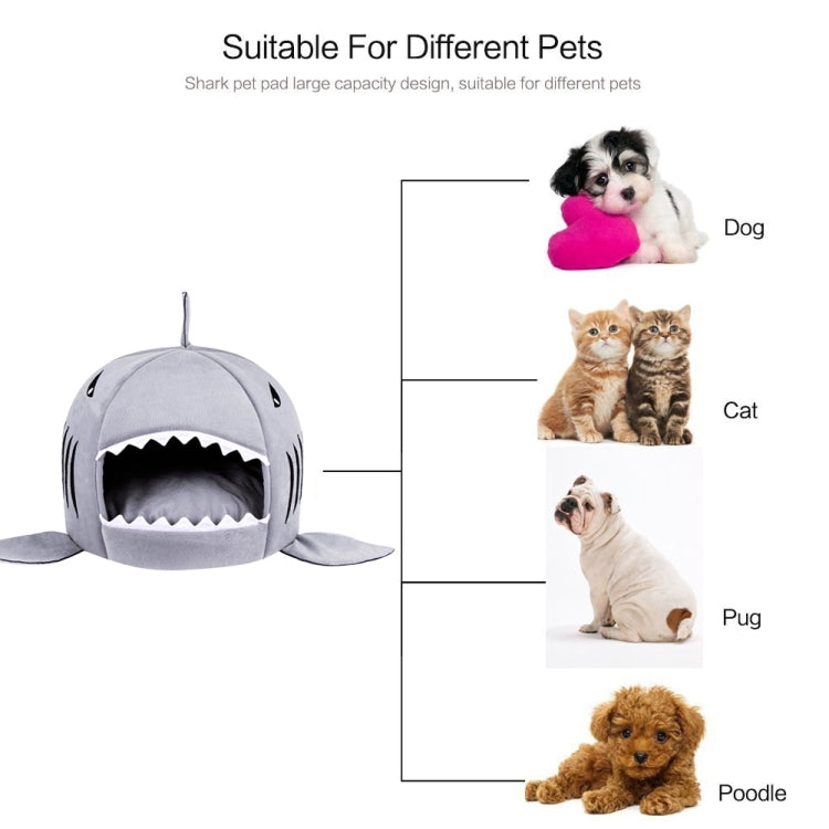 Indoor Pet Dog Puppy Cat Warm House Sharks Pet Sleeping Bed Nest, S Size: 42x42x42cm