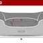 Diagram of Chateau Memory Foam Orthopaedic Box Dog Bed by Scruffs with dimensions for width and depth labeled.