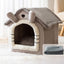 House Type Universal Removable and Washable Pet Dog Cat Bed Pet Supplies, M with cozy fabric and easy-to-clean design.