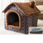 House Type Universal Removable and Washable Pet Dog Cat Bed Pet Supplies, M in cozy star-patterned design.