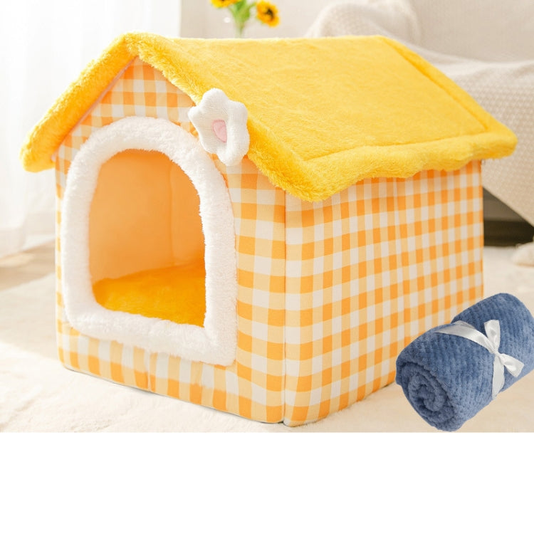 House Type Universal Removable and Washable Pet Dog Cat Bed Pet Supplies, L
