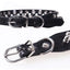 Adjustable Leather Dog Collar with Rivets & Spikes