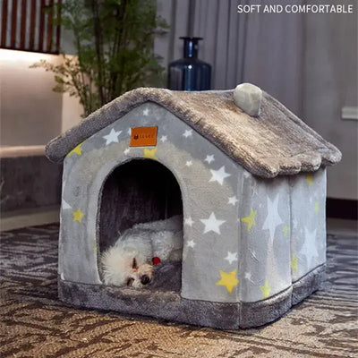 Cozy Foldable Dog House & Bed for Pets