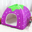 Strawberry Shaped Foldable Short Plush Pet House Nest, Size: M, Red, Size M, Pink, Size M, Blue, Size M, Purple, Size M