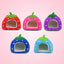 Strawberry Shaped Foldable Short Plush Pet House Nest, Size: M, Blue, Size M, Purple, Size M, Red, Size M, Pink, Size M