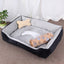 Dog Bone Pattern Big Soft Warm Kennel Pet Dog Cat Mat Blanket, with Blanket Size: M, 70×50×15cm, Size: M