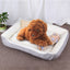 Dog Bone Pattern Big Soft Warm Kennel Pet Dog Cat Mat Blanket, with Blanket Size: M, 70×50×15cm, Size: M
