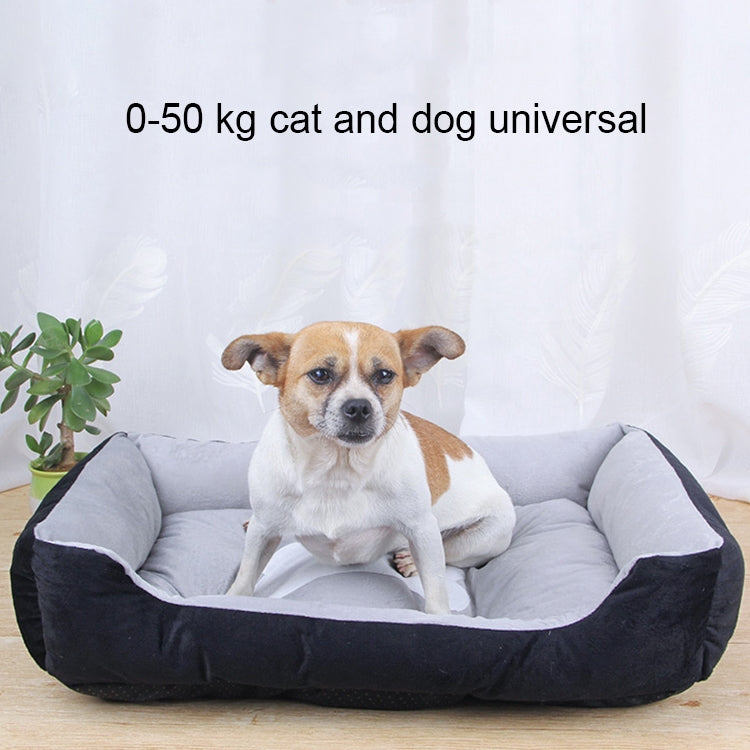 Dog Bone Pattern Big Soft Warm Kennel Pet Dog Cat Mat Blanket, with Blanket Size: M, 70×50×15cm, Size: M