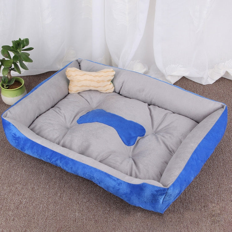 Dog Bone Pattern Big Soft Warm Kennel Pet Dog Cat Mat Blanket, Size: XL, 90×70×15cm, Size: XL