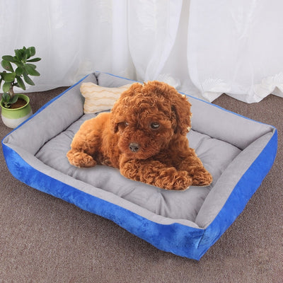 Dog Bone Pattern Big Soft Warm Kennel Pet Dog Cat Mat Blanket, Size: XL, 90×70×15cm, Size: XL
