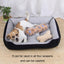 Dog Bone Pattern Big Soft Warm Kennel Pet Dog Cat Mat Blanket, Size: M, 70×50×15cm, Size: M