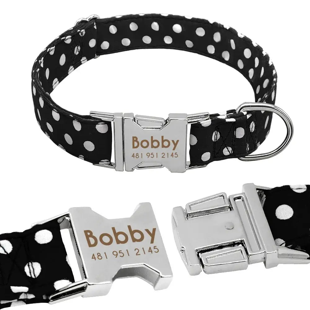 Personalized Nylon Dog Collars - Custom Engrave ID