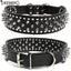 Spiked Studded Leather Dog Collars for Large Breeds