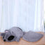 Shop Bayppy's cute grey mouse-shaped pet bed for cats and small dogs. Made from Coral Fleece with a removable cushion and waterproof bottom. Size: 50*42*24cm.