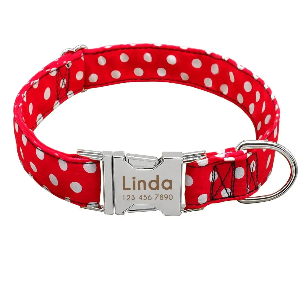 Personalized Nylon Dog Collars - Custom Engrave ID