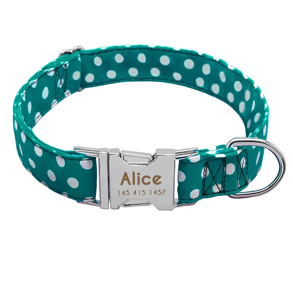 Personalized Nylon Dog Collars - Custom Engrave ID