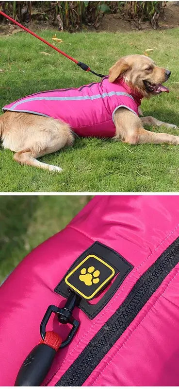 Warm Waterproof Dog Winter Coat for Medium & Large Dogs