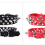 Adjustable Leather Dog Collar with Rivets & Spikes