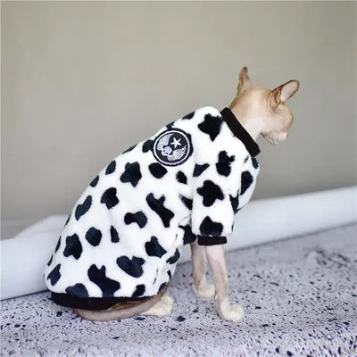 Warm & Stylish Sphynx Cat Cow-Style Sweater#AdorableCatClothes,#CatCowStyleSweater,#CatFashion,#CatsAccessories,#ComfortableCatSweater,#HairlessCatApparel,#PetAccessories,#PetSupplies,#SphynxCatSweater,#StylishCatSweater,#WarmCatClothing£18.9