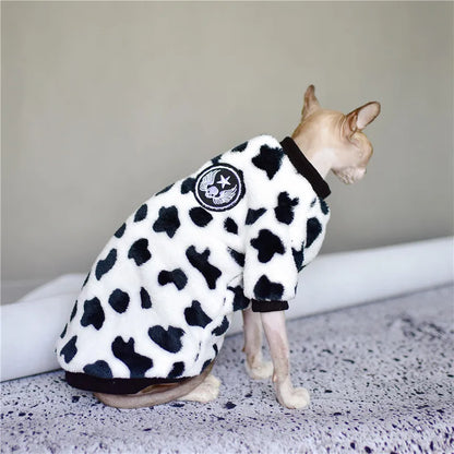 Warm & Stylish Sphynx Cat Cow-Style Sweater#AdorableCatClothes,#CatCowStyleSweater,#CatFashion,#CatsAccessories,#ComfortableCatSweater,#HairlessCatApparel,#PetAccessories,#PetSupplies,#SphynxCatSweater,#StylishCatSweater,#WarmCatClothing£18.9
