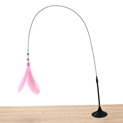 "Elevate Playtime with interactive Feather Wand Cat Toys"Keep your cat entertained for hours with our interactive feather wand toy set. Features a super suction cup for easy attachment . Free delivery£4.90#InteractivePlay,#InteractiveToy,#Lightweight,#Pet