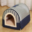 Folding Plush Dog House Puppy Pet Large Medium Indoor Dog Bed Convertible Sofa Kennel Tapisseries Pet Supplies Houses Habitats