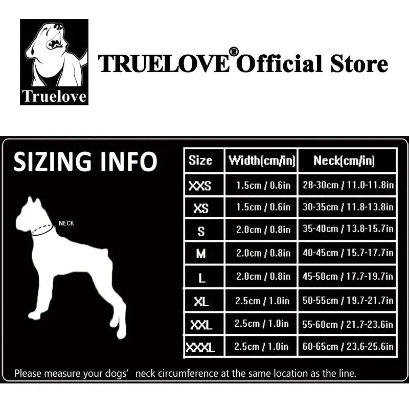 Truelove Adjustable Reflective Dog Collar for All Breeds