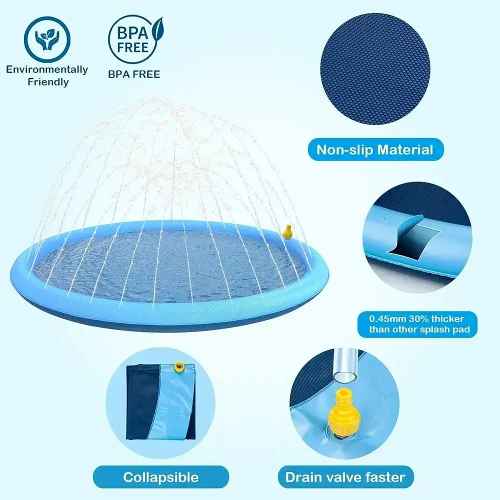 Ultimate Pet Sprinkler Pad for Cool Summer FunBeat the Heat with Our Pet Sprinkler Pad Cooling Mat Make a splash this summer with our Pet Cooling Mat, designed to keep your furry friend cool and entertained£26.9