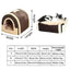 Folding Plush Dog House Puppy Pet Large Medium Indoor Dog Bed Convertible Sofa Kennel Tapisseries Pet Supplies Houses Habitats