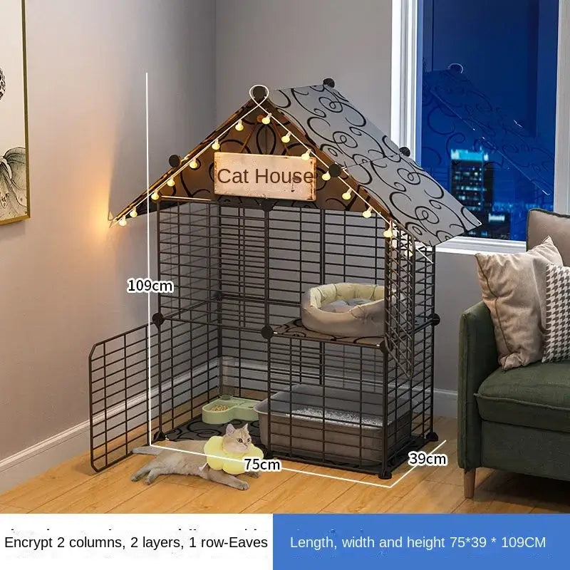 Oversized Pet Kennel Villa for Cats