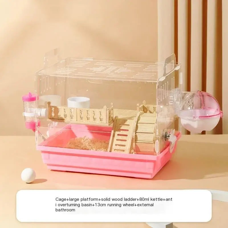 Luxurious Large Hamster Log Cage, Multi-Level NestElevate your hamster's habitat with our spacious, two-floor log cage. Perfect for exploration, sleeping, and play. Free delivery.£76.90Paws Palace Stores