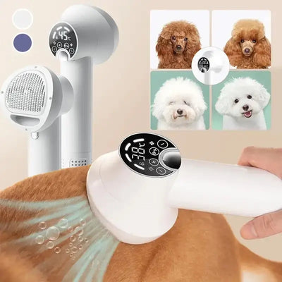 Low Noise Pet Hair Dryer for Dogs & Cats - Adjustable Temp