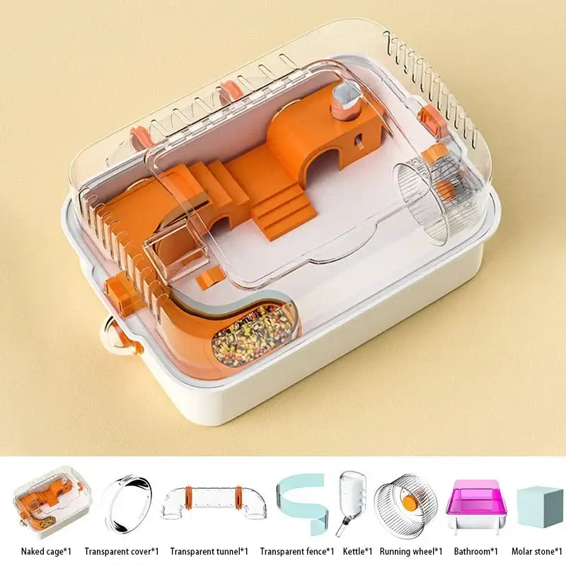 Deluxe Hamster Cage | Transparent & Accessory-RichShop the Deluxe Hamster Cage, featuring sturdy ABS, a transparent design for easy viewing, and essential accessories. Ideal for small pets.£117.90Paws Palace Stores