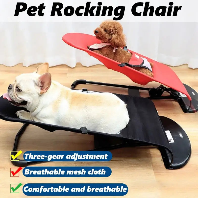 Pet Chair Comfort Supplie Swings House Dog Sleeping Recliner Bed Nest Spring Folding Puppy For Portable Rocking