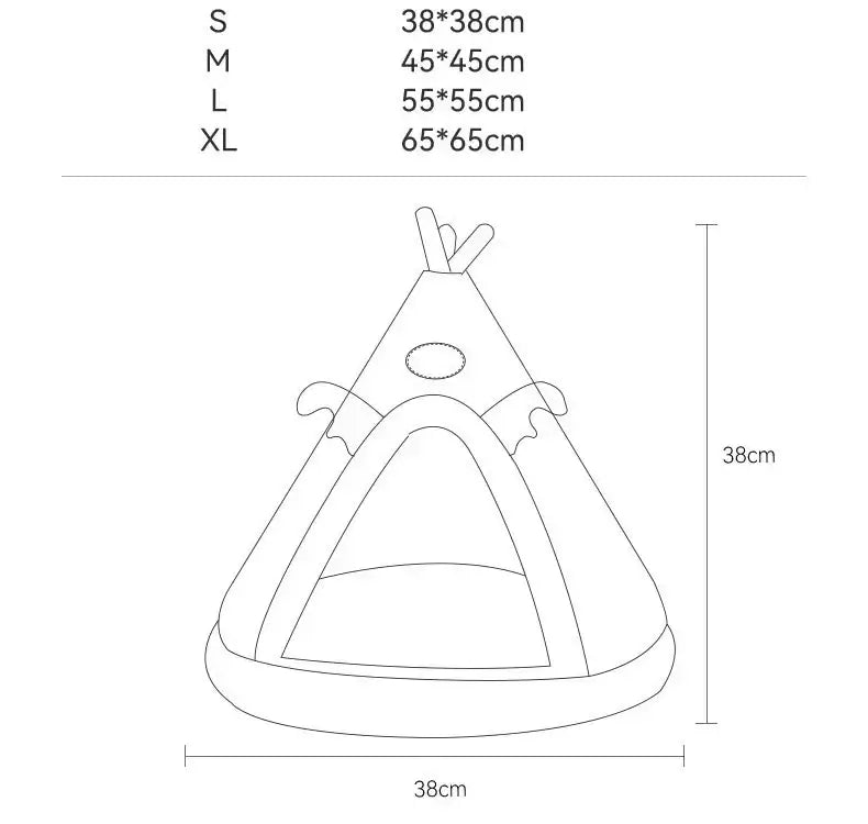 Pet Cat Cave House Foldable Tent Soft Dog Bed Mongolian Yurts Cute Kennel Nest Small Animals Puppy Chihuahua House With Mat