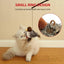 Cat playing with toy bird featuring small ring design for easy attachment, promoting exercise with electronic chirping sound.