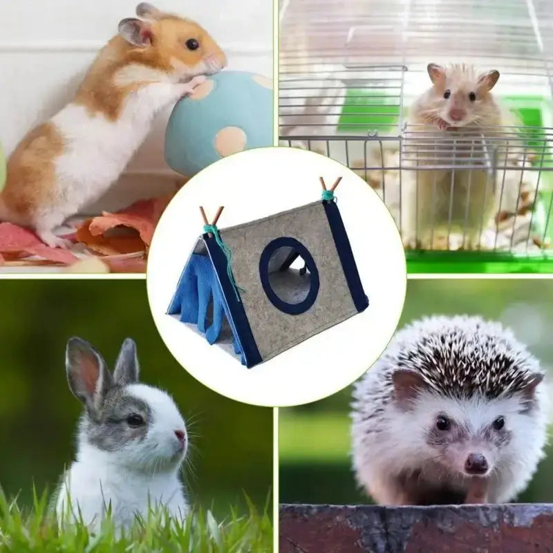 Small Pet Nest Felt Tent Rabbit Nest Hamster House Hamster Cage Large Guinea Pig Cage Guinea Pig Small Animal Bed Accessories