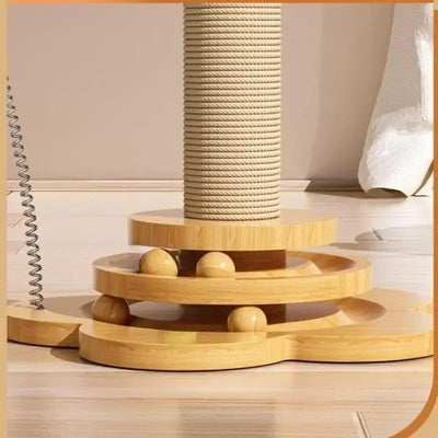 Playful Paws Solid Wood Cat Toy | Turntable SetElevate play with the Playful Paws cat turntable set! Durable solid wood design for endless feline fun. Perfect toy for active cats.£29.90#CatToy #SolidWoodToy #CatTurntable #SisalScratchingBoard #Interactive